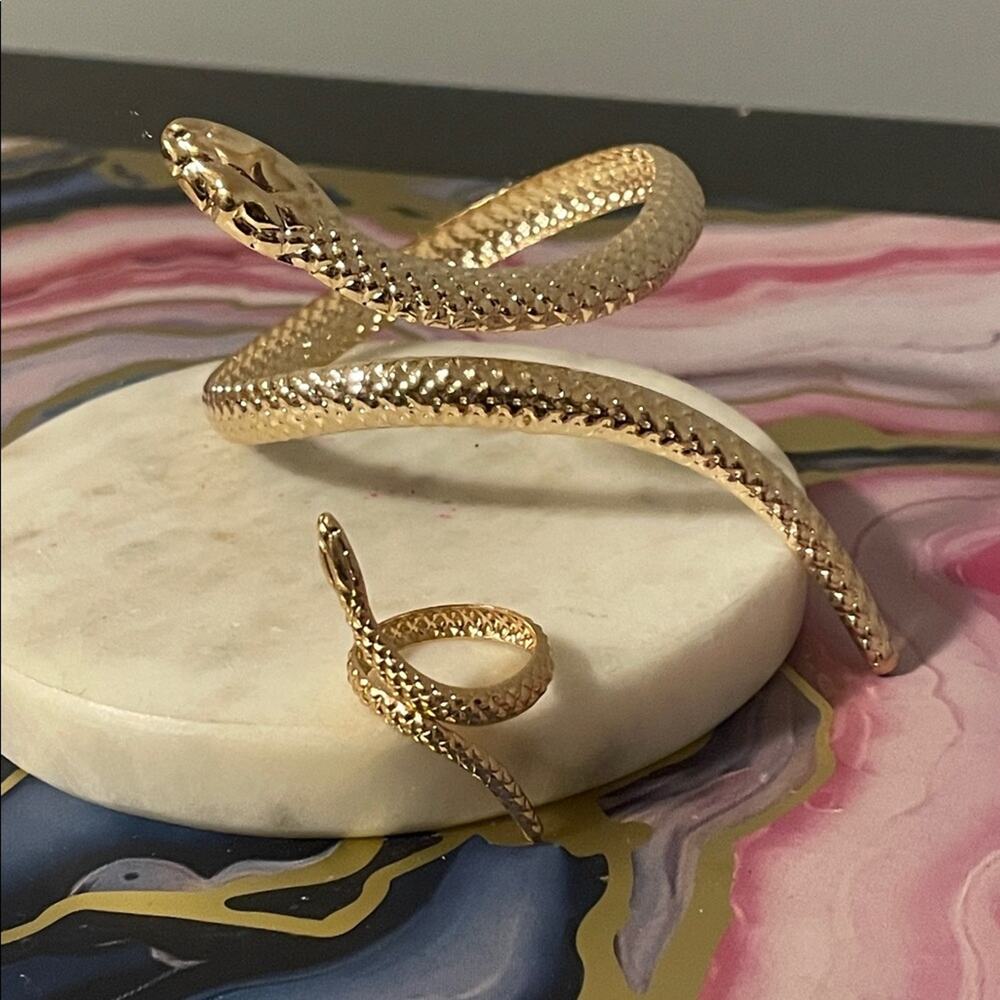 Golden snake Ring and Bracelet Set